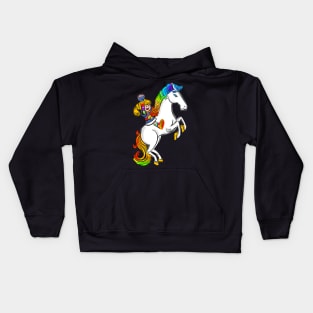 Brite Fight with Little Horse Rainbow Kids Hoodie